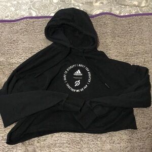 Adidas x peloton crop hoody sz L NWOT